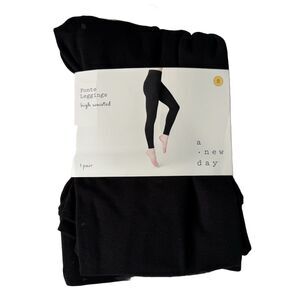 NEW A NEW DAY PONTE LEGGINGS BLACK HIGH WAISTED. SMALL